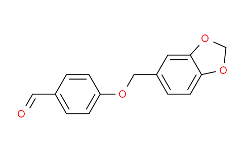 CAS No. 161192-30-9, 4-(Benzo[d][1,3]dioxol-5-ylmethoxy)benzaldehyde