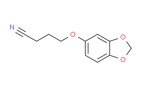 CAS No. 896656-70-5, 4-(Benzo[d][1,3]dioxol-5-yloxy)butanenitrile