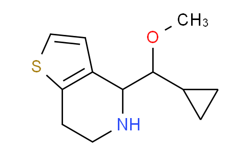 CAS No. 1707370-93-1, 4-(Cyclopropyl(methoxy)methyl)-4,5,6,7-tetrahydrothieno[3,2-c]pyridine