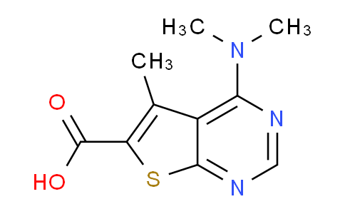 CAS No. 1082147-20-3, 4-(Dimethylamino)-5-methylthieno[2,3-d]pyrimidine-6-carboxylic acid