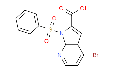 CAS No. 1227268-63-4, 4-Bromo-1-(phenylsulfonyl)-1H-pyrrolo[2,3-b]pyridine-2-carboxylic acid