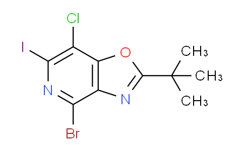 CAS No. 1305324-59-7, 4-Bromo-2-(tert-butyl)-7-chloro-6-iodooxazolo[4,5-c]pyridine