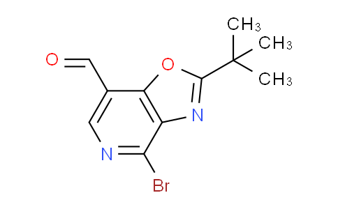CAS No. 1305325-00-1, 4-Bromo-2-(tert-butyl)oxazolo[4,5-c]pyridine-7-carbaldehyde