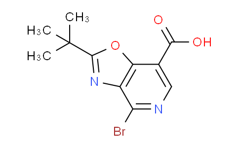 CAS No. 1305324-53-1, 4-Bromo-2-(tert-butyl)oxazolo[4,5-c]pyridine-7-carboxylic acid
