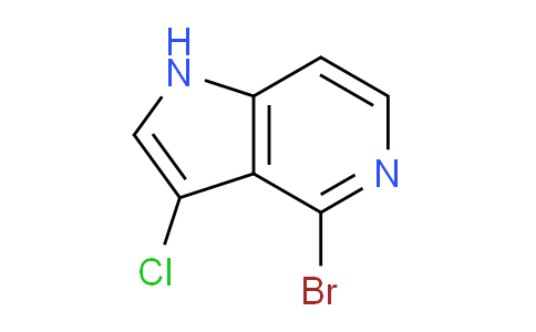 CAS No. 1190317-51-1, 4-Bromo-3-chloro-1H-pyrrolo[3,2-c]pyridine