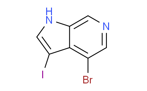 CAS No. 1190319-21-1, 4-Bromo-3-iodo-1H-pyrrolo[2,3-c]pyridine