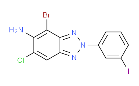 CAS No. 1706444-50-9, 4-Bromo-6-chloro-2-(3-iodophenyl)-2H-benzo[d][1,2,3]triazol-5-amine