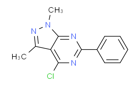 CAS No. 1956332-56-1, 4-Chloro-1,3-dimethyl-6-phenyl-1H-pyrazolo[3,4-d]pyrimidine