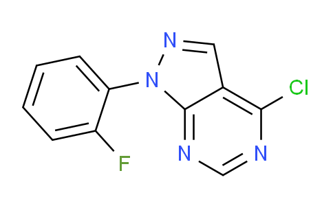 CAS No. 630107-83-4, 4-Chloro-1-(2-fluorophenyl)-1H-pyrazolo[3,4-d]pyrimidine