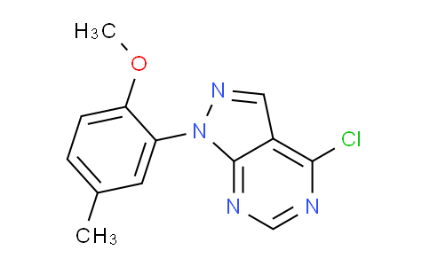 CAS No. 1416348-49-6, 4-Chloro-1-(2-methoxy-5-methylphenyl)-1H-pyrazolo[3,4-d]pyrimidine