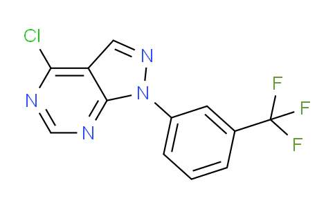 CAS No. 1096951-17-5, 4-Chloro-1-(3-(trifluoromethyl)phenyl)-1H-pyrazolo[3,4-d]pyrimidine