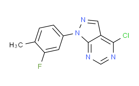 CAS No. 1416341-19-9, 4-Chloro-1-(3-fluoro-4-methylphenyl)-1H-pyrazolo[3,4-d]pyrimidine