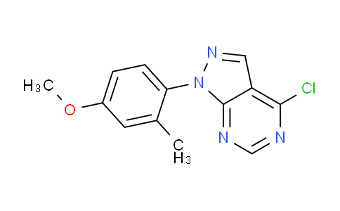 CAS No. 1416346-15-0, 4-Chloro-1-(4-methoxy-2-methylphenyl)-1H-pyrazolo[3,4-d]pyrimidine