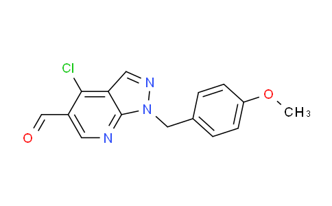CAS No. 958230-27-8, 4-Chloro-1-(4-methoxybenzyl)-1H-pyrazolo[3,4-b]pyridine-5-carbaldehyde