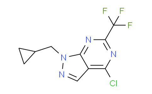 CAS No. 1443287-85-1, 4-Chloro-1-(cyclopropylmethyl)-6-(trifluoromethyl)-1H-pyrazolo[3,4-d]pyrimidine