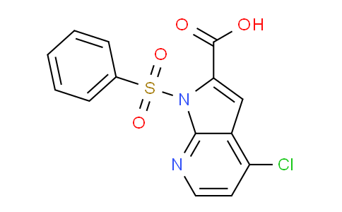CAS No. 1227268-65-6, 4-Chloro-1-(phenylsulfonyl)-1H-pyrrolo[2,3-b]pyridine-2-carboxylic acid