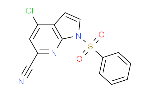 CAS No. 1227270-27-0, 4-Chloro-1-(phenylsulfonyl)-1H-pyrrolo[2,3-b]pyridine-6-carbonitrile