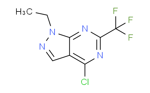 CAS No. 1443286-60-9, 4-Chloro-1-ethyl-6-(trifluoromethyl)-1H-pyrazolo[3,4-d]pyrimidine