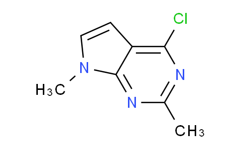 CAS No. 78756-80-6, 4-Chloro-2,7-dimethyl-7H-pyrrolo[2,3-d]pyrimidine