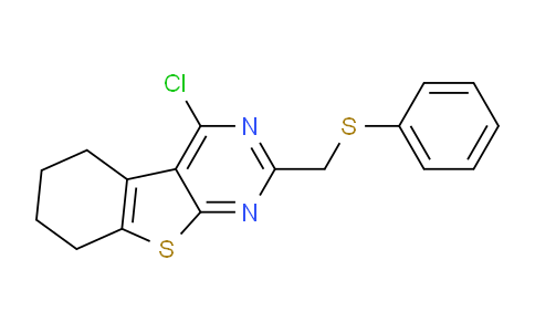 CAS No. 128277-14-5, 4-Chloro-2-((phenylthio)methyl)-5,6,7,8-tetrahydrobenzo[4,5]thieno[2,3-d]pyrimidine