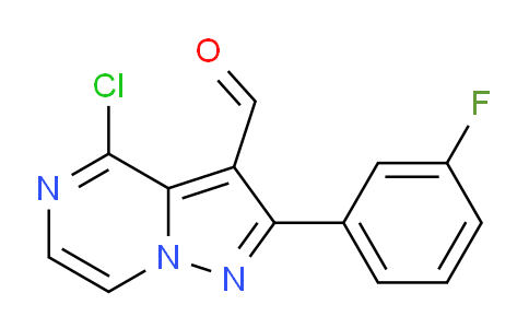 CAS No. 1710471-86-5, 4-Chloro-2-(3-fluorophenyl)pyrazolo[1,5-a]pyrazine-3-carbaldehyde