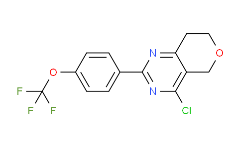 CAS No. 1956381-44-4, 4-Chloro-2-(4-(trifluoromethoxy)phenyl)-7,8-dihydro-5H-pyrano[4,3-d]pyrimidine