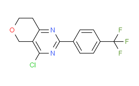 CAS No. 1956385-52-6, 4-Chloro-2-(4-(trifluoromethyl)phenyl)-7,8-dihydro-5H-pyrano[4,3-d]pyrimidine