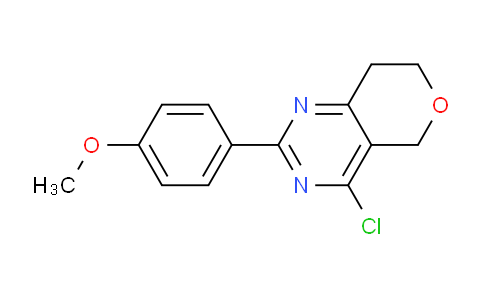 CAS No. 1956332-43-6, 4-Chloro-2-(4-methoxyphenyl)-7,8-dihydro-5H-pyrano[4,3-d]pyrimidine