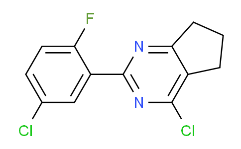 CAS No. 1266522-90-0, 4-Chloro-2-(5-chloro-2-fluorophenyl)-6,7-dihydro-5H-cyclopenta[d]pyrimidine