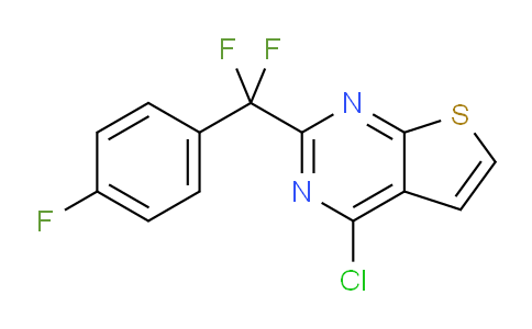 CAS No. 1362710-33-5, 4-Chloro-2-(difluoro(4-fluorophenyl)methyl)thieno[2,3-d]pyrimidine