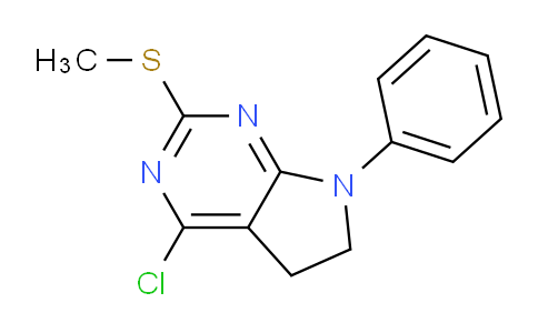 CAS No. 388572-68-7, 4-Chloro-2-(methylthio)-7-phenyl-6,7-dihydro-5H-pyrrolo[2,3-d]pyrimidine