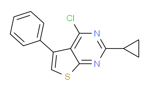 CAS No. 1019384-02-1, 4-Chloro-2-cyclopropyl-5-phenylthieno[2,3-d]pyrimidine
