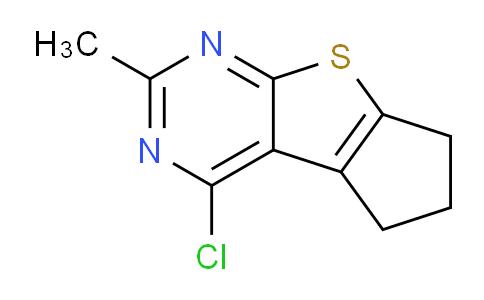 CAS No. 300816-24-4, 4-Chloro-2-methyl-6,7-dihydro-5H-cyclopenta[4,5]thieno[2,3-d]pyrimidine