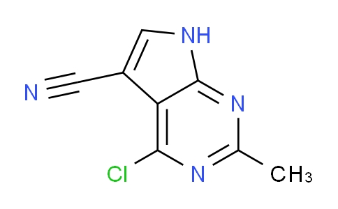 CAS No. 1558472-65-3, 4-Chloro-2-methyl-7H-pyrrolo[2,3-d]pyrimidine-5-carbonitrile