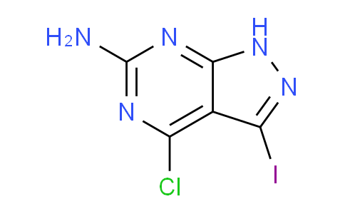 CAS No. 1379343-90-4, 4-Chloro-3-iodo-1H-pyrazolo[3,4-d]pyrimidin-6-amine