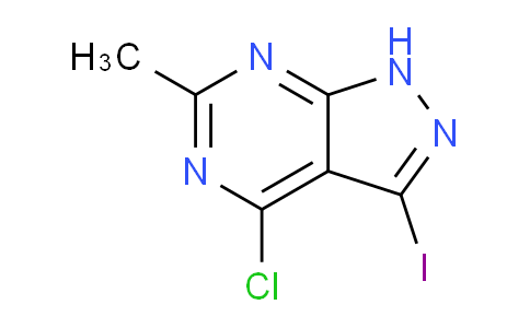 CAS No. 1379347-96-2, 4-Chloro-3-iodo-6-methyl-1H-pyrazolo[3,4-d]pyrimidine