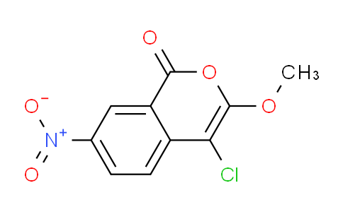 CAS No. 62252-25-9, 4-Chloro-3-methoxy-7-nitro-1H-isochromen-1-one