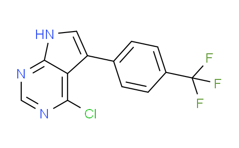 CAS No. 1072027-17-8, 4-Chloro-5-(4-(trifluoromethyl)phenyl)-7H-pyrrolo[2,3-d]pyrimidine