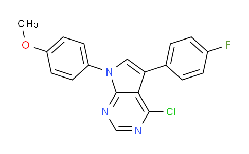 CAS No. 907585-55-1, 4-Chloro-5-(4-fluorophenyl)-7-(4-methoxyphenyl)-7H-pyrrolo[2,3-d]pyrimidine