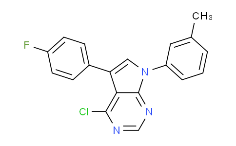 CAS No. 1228504-12-8, 4-Chloro-5-(4-fluorophenyl)-7-(m-tolyl)-7H-pyrrolo[2,3-d]pyrimidine