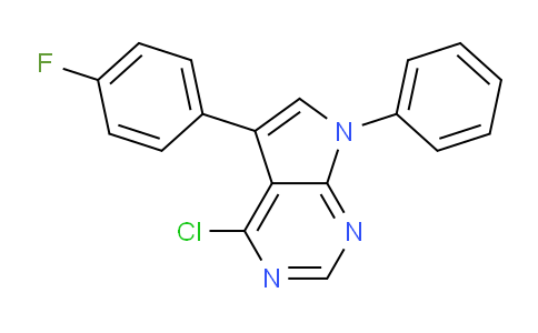 CAS No. 907585-54-0, 4-Chloro-5-(4-fluorophenyl)-7-phenyl-7H-pyrrolo[2,3-d]pyrimidine