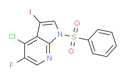 CAS No. 1305324-87-1, 4-Chloro-5-fluoro-3-iodo-1-(phenylsulfonyl)-1H-pyrrolo[2,3-b]pyridine