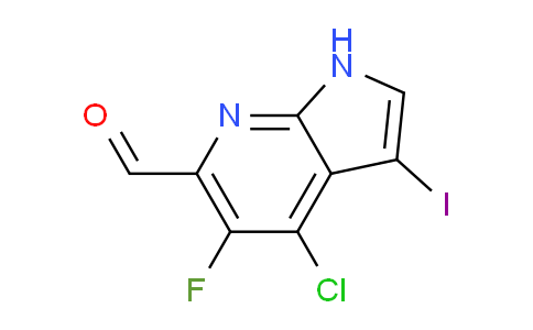 CAS No. 1305324-96-2, 4-Chloro-5-fluoro-3-iodo-1H-pyrrolo[2,3-b]pyridine-6-carbaldehyde