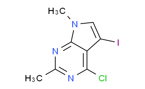 CAS No. 1644664-24-3, 4-Chloro-5-iodo-2,7-dimethyl-7H-pyrrolo[2,3-d]pyrimidine
