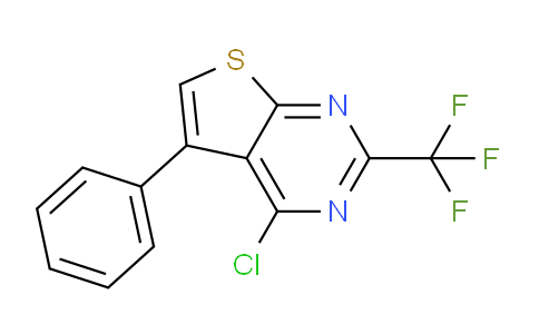 CAS No. 1056054-14-8, 4-Chloro-5-phenyl-2-(trifluoromethyl)thieno[2,3-d]pyrimidine