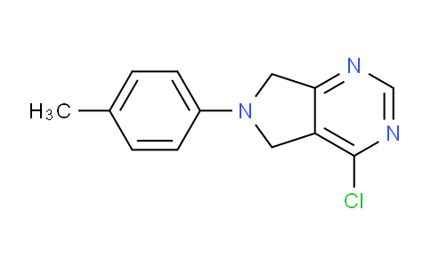 CAS No. 1256955-39-1, 4-Chloro-6-(p-tolyl)-6,7-dihydro-5H-pyrrolo[3,4-d]pyrimidine
