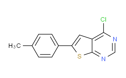 CAS No. 1610772-26-3, 4-Chloro-6-(p-tolyl)thieno[2,3-d]pyrimidine