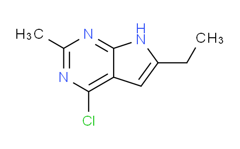 CAS No. 253332-23-9, 4-Chloro-6-ethyl-2-methyl-7H-pyrrolo[2,3-d]pyrimidine