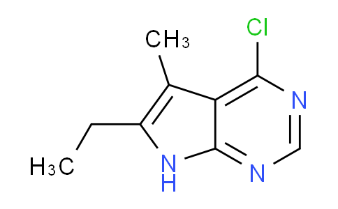 CAS No. 1584150-96-8, 4-Chloro-6-ethyl-5-methyl-7H-pyrrolo[2,3-d]pyrimidine