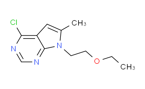 CAS No. 35808-66-3, 4-Chloro-7-(2-ethoxyethyl)-6-methyl-7H-pyrrolo[2,3-d]pyrimidine